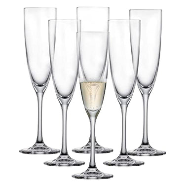 SCHOTT ZWIESEL Sektglas Classico (6er-Set), klassische Champagner Gläser mit Moussierpunkt, spülmaschinenfeste Tritan-Kristallgläser, Made in Germany (Art.-Nr. 123657) im Sale